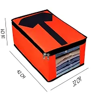 Rudraksh T Shirt Covers for wardrobe Storage Organizers, Shirts Organizer and Clothing Box For Closet Clothes, Non - Woven, Cream-thumb3