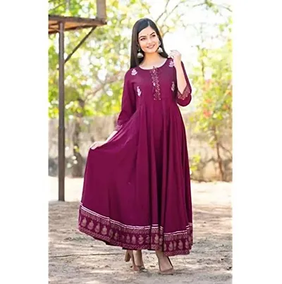 Women trendy printed anarkali kurta