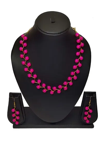 Charvi Alluring Alloy Pearl Jewellery Set