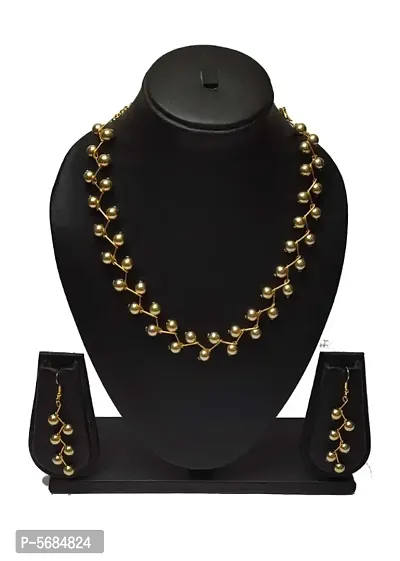 Trendy Party Wear Pearl Jewelry Set-thumb0