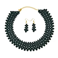 Bridal Party Wear Black Crystal Jewelry Set ( Black )-thumb2