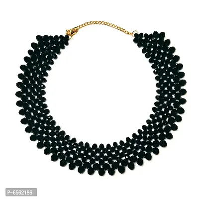 Bridal Party Wear Black Crystal Jewelry Set ( Black )-thumb4