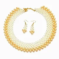 Elegant Alloy Necklace With Earring For Women-thumb2