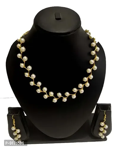 Trendy Alloy Pearl Jewellery Set For Women