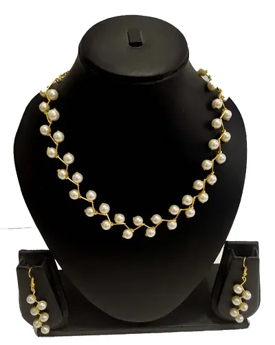 Trendy Party Wear Pearl Jewelry Set