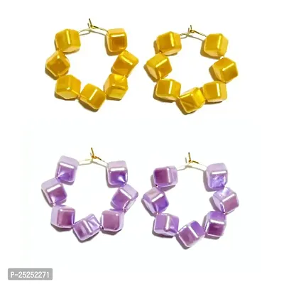 Light Weight Party Wear Earring ( Pack Of 2 Pair Earrings )