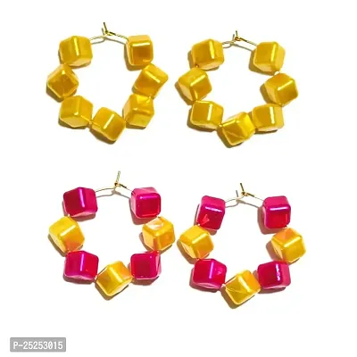 Light Weight Party Wear Earring ( Pack Of 2 Pair Earrings )