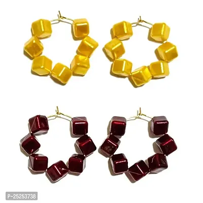 Light Weight Party Wear Earring ( Pack Of 2 Pair Earrings )