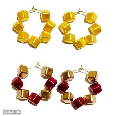 Light Weight Party Wear Earring ( Pack Of 2 Pair Earrings )