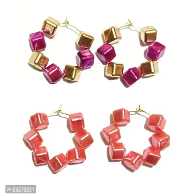 Light Weight Party Wear Earring ( Pack Of 2 Pair Earrings )