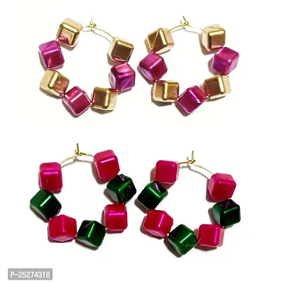 Light Weight Party Wear Earring ( Pack Of 2 Pair Earrings )