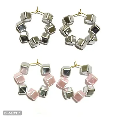 Light Weight Party Wear Earring ( Pack Of 2 Pair Earrings )-thumb0