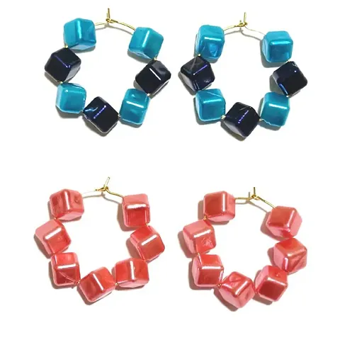 Pair Of 2 Light Weight Party Wear Earring