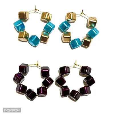 Light Weight Party Wear Earring ( Pack Of 2 Pair Earrings )