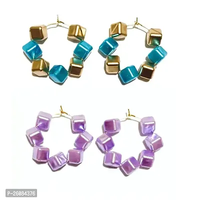 Light Weight Party Wear Earring ( Pack Of 2 Pair Earrings )