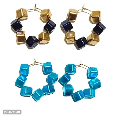 Light Weight Party Wear Earring ( Pack Of 2 Pair Earrings )