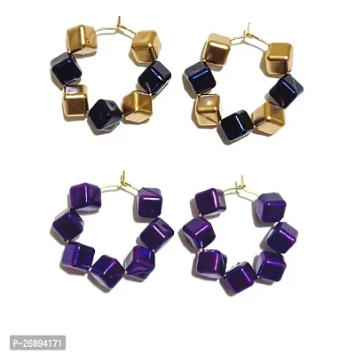 Light Weight Party Wear Earring ( Pack Of 2 Pair Earrings )