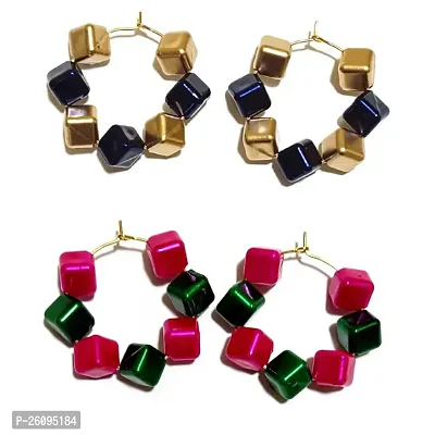 Light Weight Party Wear Earring ( Pack Of 2 Pair Earrings )