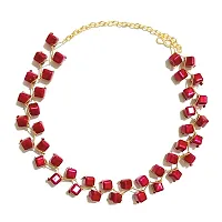 Light Weight Party Wear Jewellery Set For Women ( Berry )-thumb1