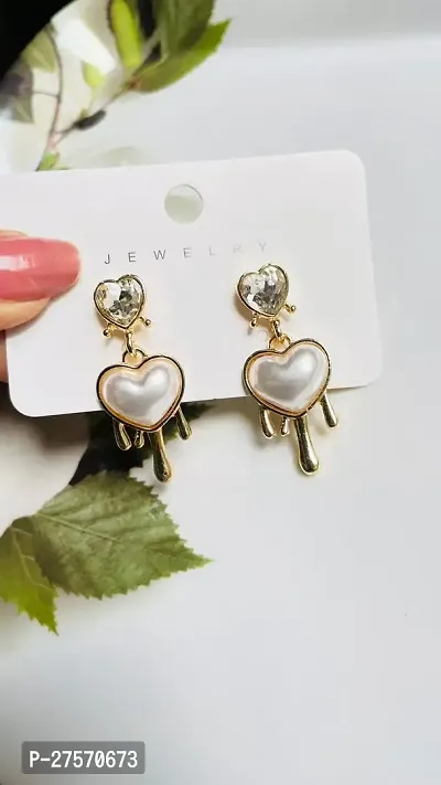 Women Stylish  Heart Melting Earrings-thumb0