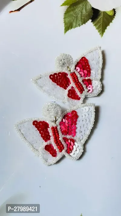 GaneshWisdom White Butterfly Handmade Earrings