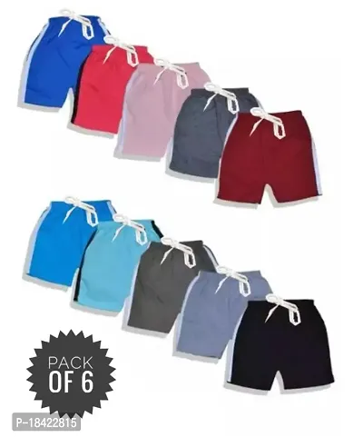 Boys Summer Wear Shorts Pack of 6(Any Colour)-thumb0