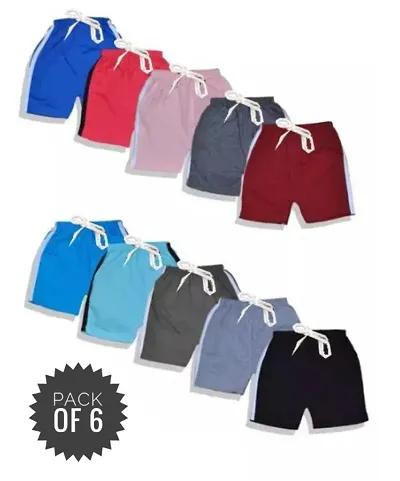 Boys Summer Wear Shorts Pack of 6(Any Colour)