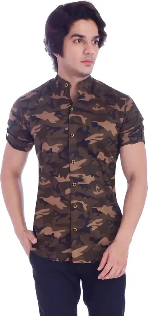 Reliable Blend Short Sleeves Casual Shirt For Men