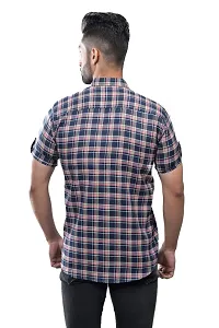 BASE 41 Men's Checkered Slim Fit Casual Shirt-thumb1