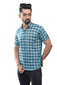 BASE 41 Men's Checkered Slim Fit Casual Shirt-thumb2