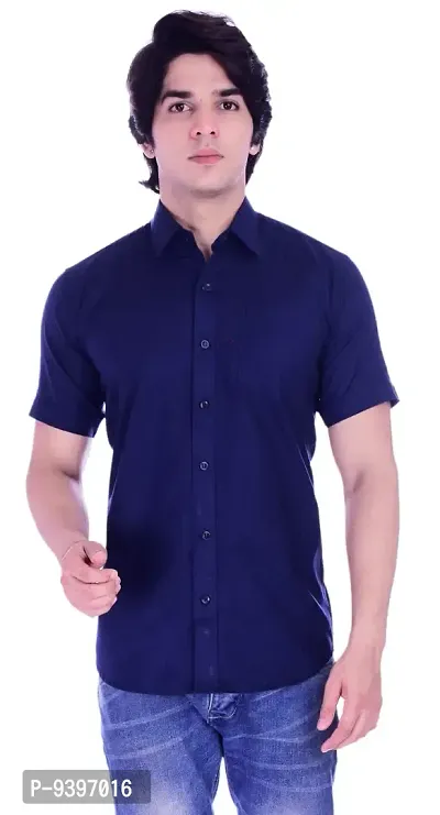 BASE 41 Men's Cotton Half Sleeve Shirt