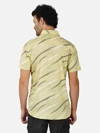 Reliable Yellow Cotton Short Sleeves Casual Shirt For Men-thumb1