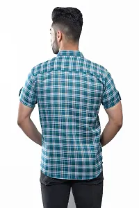 BASE 41 Men's Checkered Slim Fit Casual Shirt-thumb1