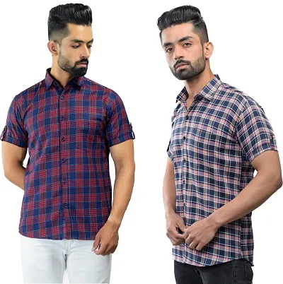 Reliable Blend Short Sleeves Casual Shirt For Men