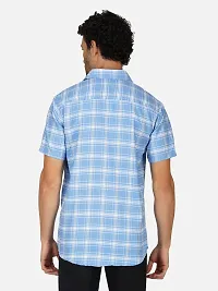 Trendy Multicoloured Cotton Blend Half Sleeve Checked Shirts for Men Pack Of 2-thumb1