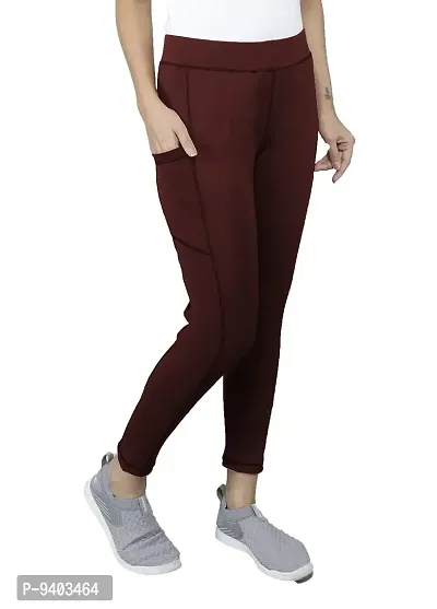 BASE 41 Women's Skinny Fit Yoga Track Pants Stretchable Sports Gym Tights/Leggings