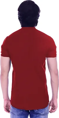 Reliable Red Cotton Blend Short Sleeves Casual Shirt For Men-thumb1