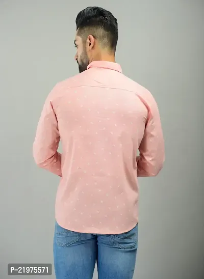 Reliable Pink Cotton Long Sleeves Casual Shirt For Men-thumb2