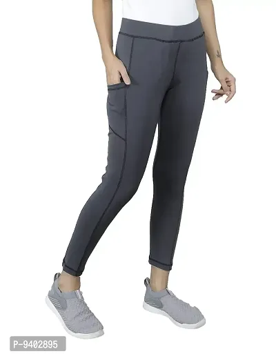 BASE 41 Women's Skinny Fit Yoga Track Pants Stretchable Sports Gym Tights/Leggings-thumb0
