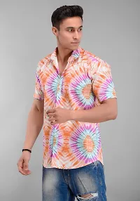Reliable Peach Cotton Short Sleeves Casual Shirt For Men-thumb2
