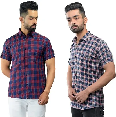 Reliable Blend Short Sleeves Casual Shirt For Men