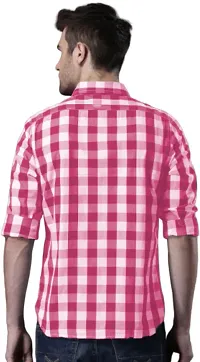 Reliable Pink Cotton Long Sleeves Casual Shirt For Men-thumb1