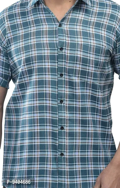 BASE 41 Men's Checkered Slim Fit Casual Shirt-thumb4