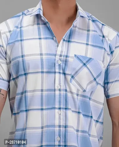 Trendy Multicoloured Cotton Half Sleeve Checked Shirts for Men-thumb5