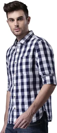 Reliable Blue Cotton Long Sleeves Casual Shirt For Men-thumb2