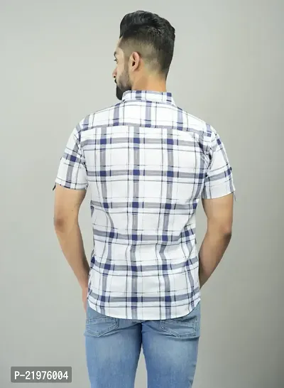 Reliable White Cotton Short Sleeves Casual Shirt For Men-thumb2