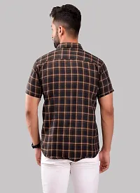 Trendy Multicoloured Cotton Blend Half Sleeve Checked Shirts for Men Pack Of 2-thumb1