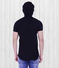 Reliable Black Cotton Blend Short Sleeves Casual Shirt For Men-thumb1