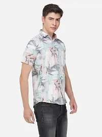 Trendy Multicoloured Cotton Blend Half Sleeve Printed Shirts for Men-thumb3