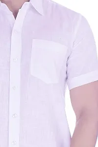 Stylish White Cotton Solid Casual Shirt For Men-thumb1